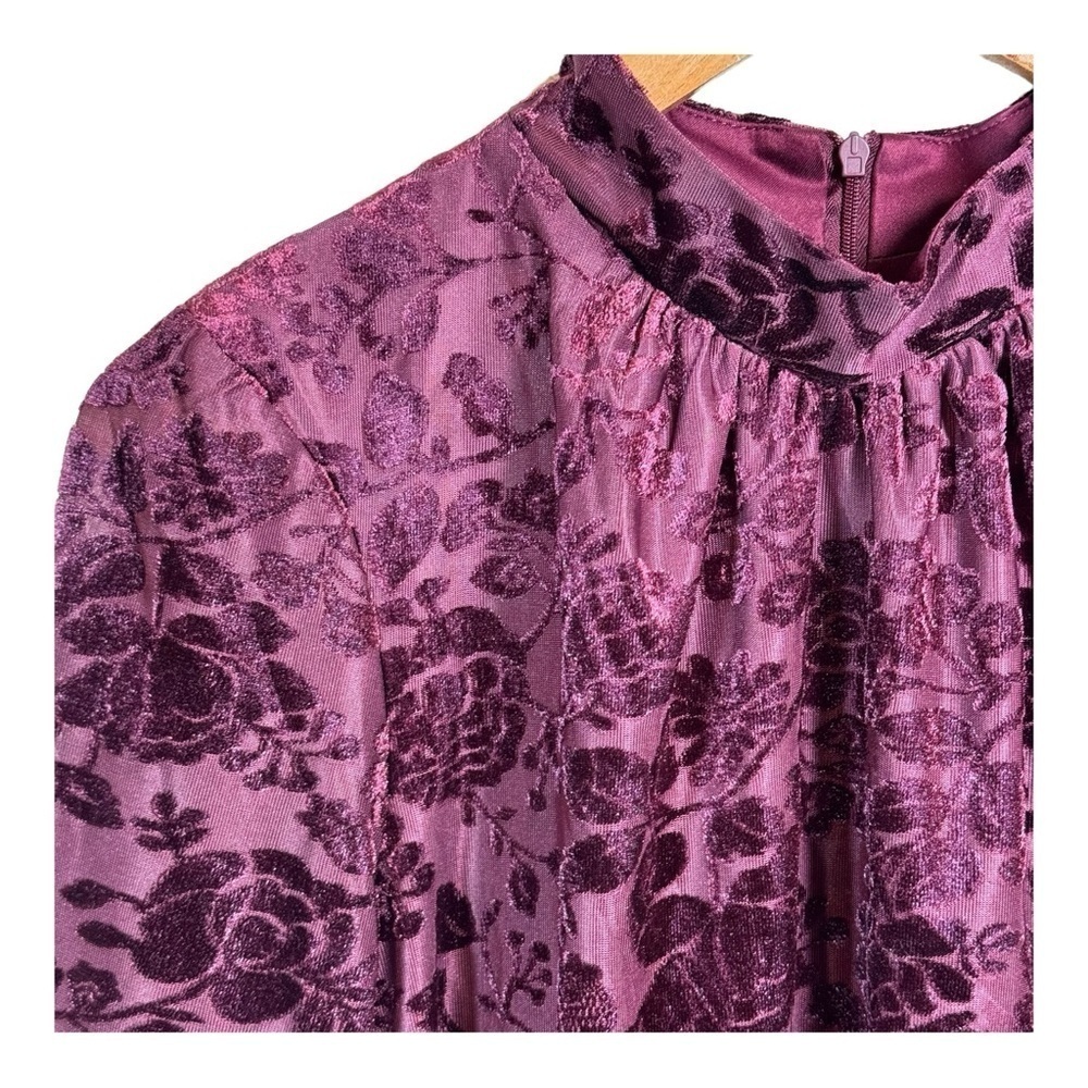 London Times Velvet Burnout Dress NWT - Picture 3 of 7